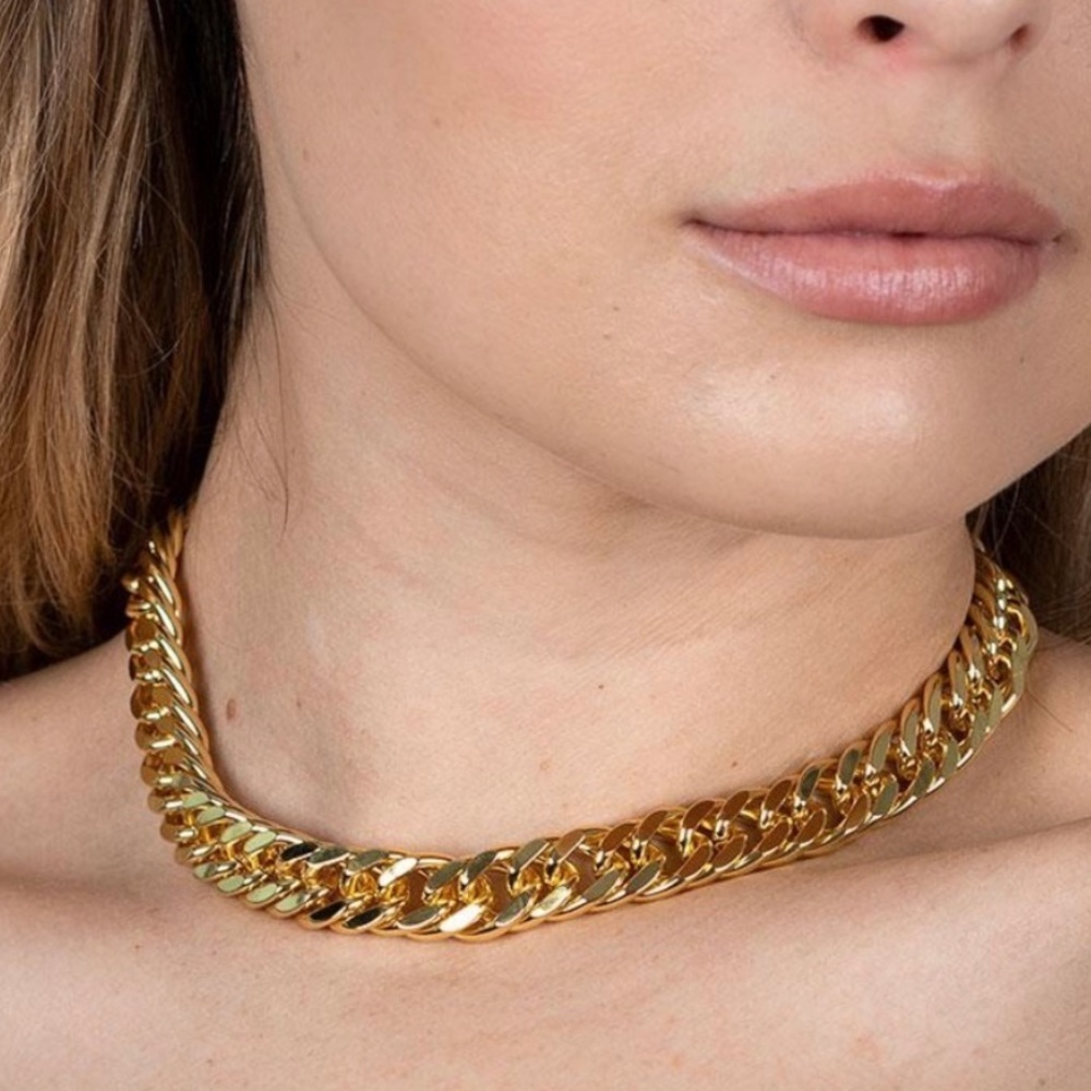 Uncommon James "Ethereal" Cuban Link Toggle Necklace-Gold Plated NWOTS